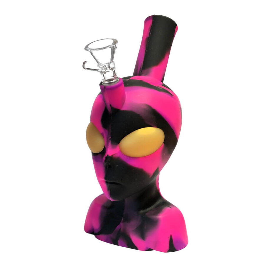 Silikonbong Alien Head Pink 20cm