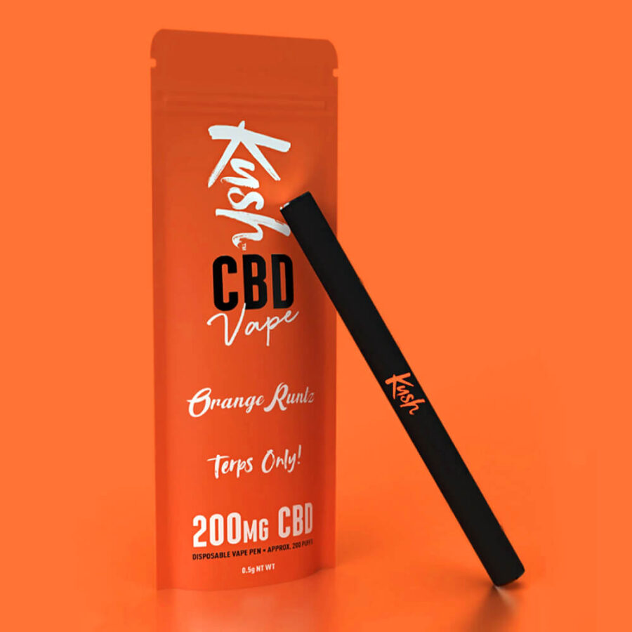 Kush CBD Vape Orange Runtz 200mg CBD Einweg Vape (10skt/display)