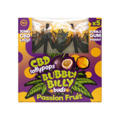 Bubbly Billy Buds CBD Lutscher Passionsfrucht 5 Stück pro Packung (12stk/display)