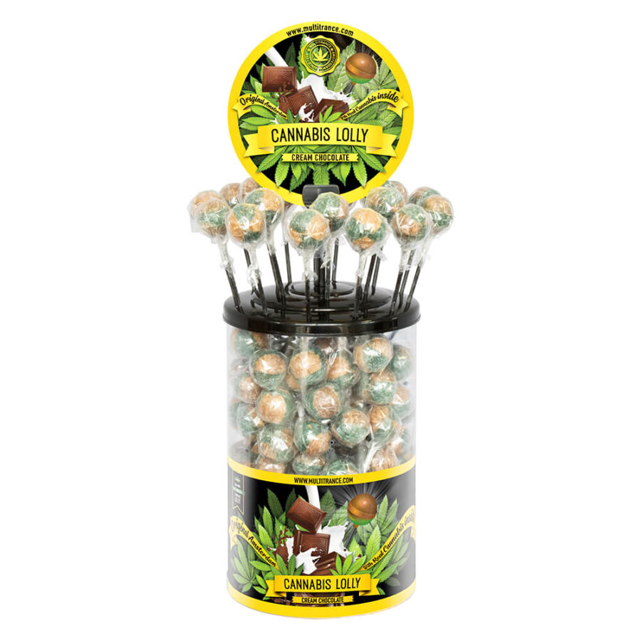 Cannabis-Lollipop Creme-Schokolade (100Stk/Display)