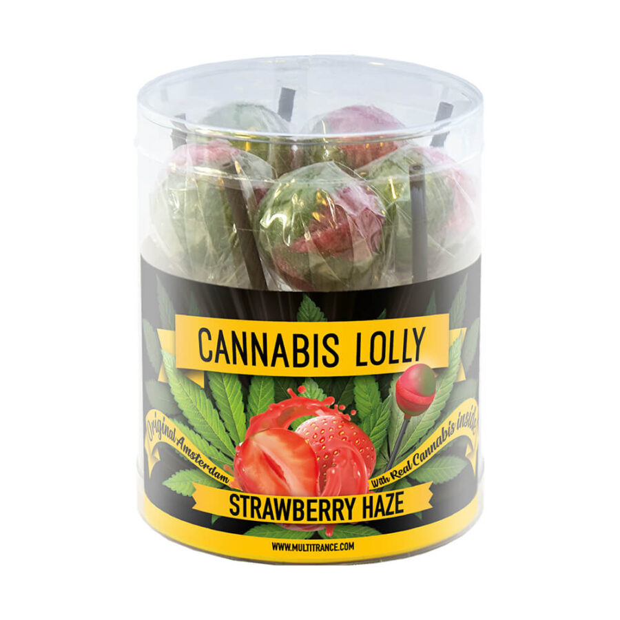 Cannabis Lollipops Strawberry Haze Flavour Giftbox 10Stk (12packs/masterbox)