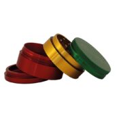 RAW Hammer Craft Aluminium Grinder Groß Rasta 4-teilig - 60mm