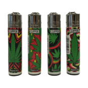 Clipper Mini Feuerzeug Green Leaves (24Stk/Display)