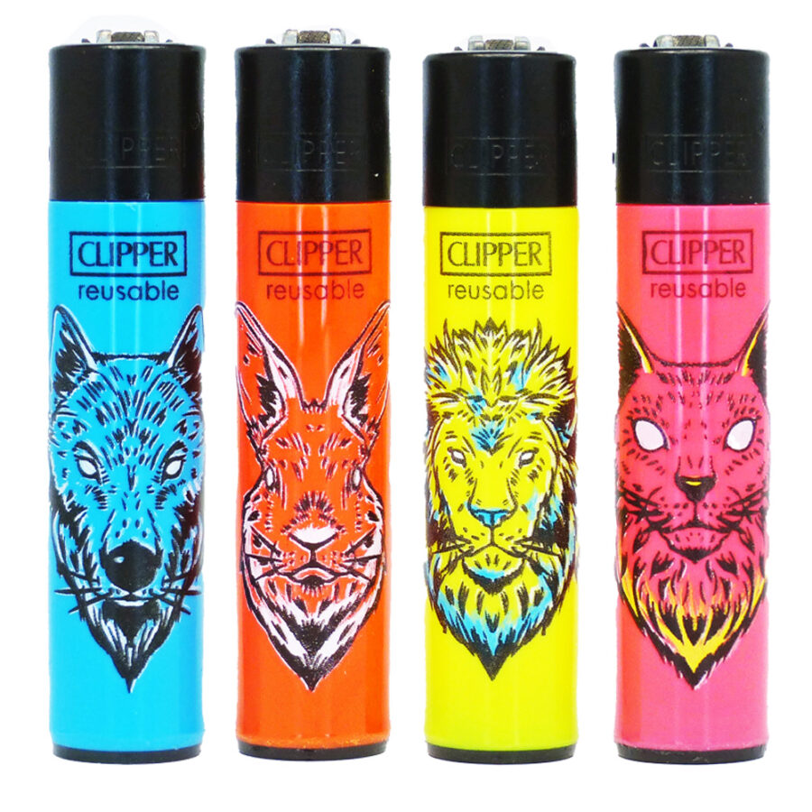 Clipper Sturmfeuerzeug Animal Squad (24Stk/Display)