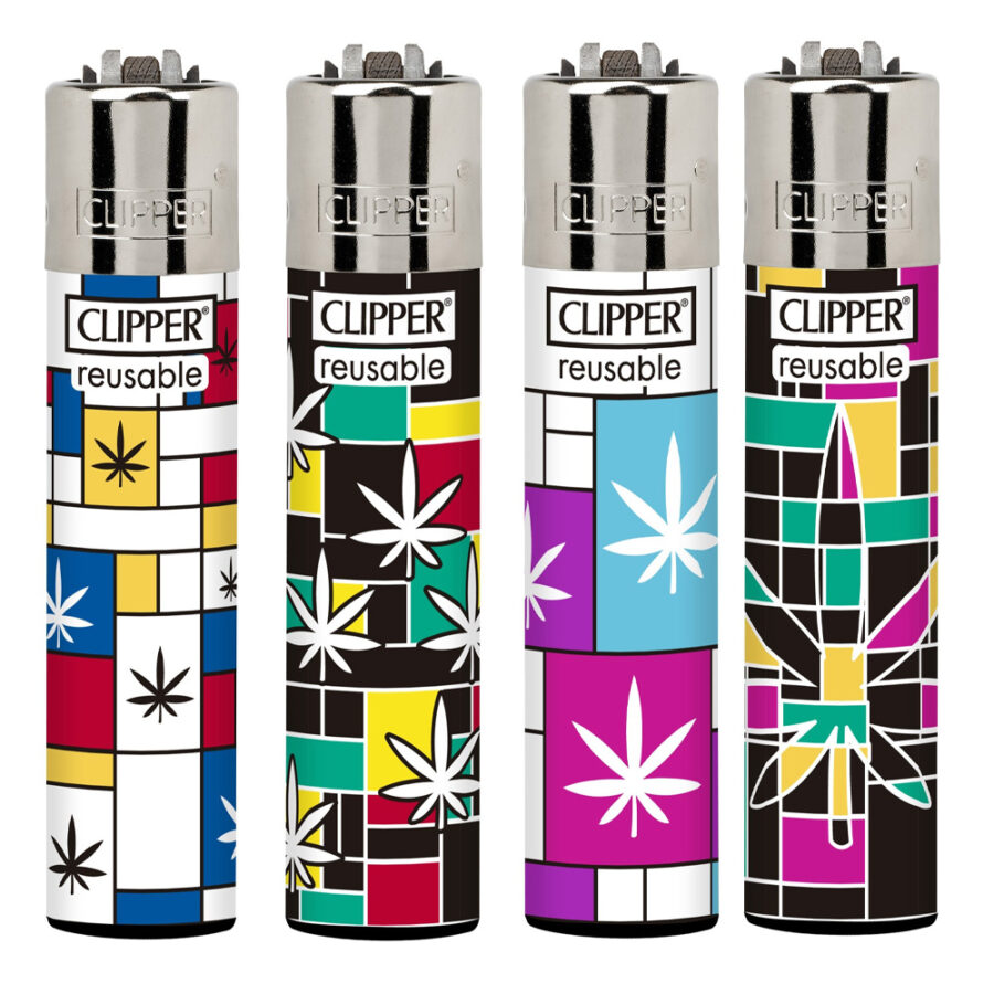 Clipper Sturmfeuerzeug Modern Weed (24Stk/Display)