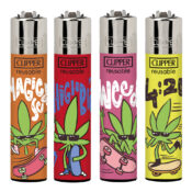 Clipper Sturmfeuerzeug Weed Bros (24Stk/Display)