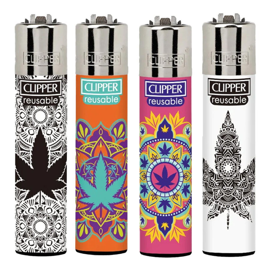 Clipper Sturmfeuerzeug Weed Mandala (24Stk/Display)