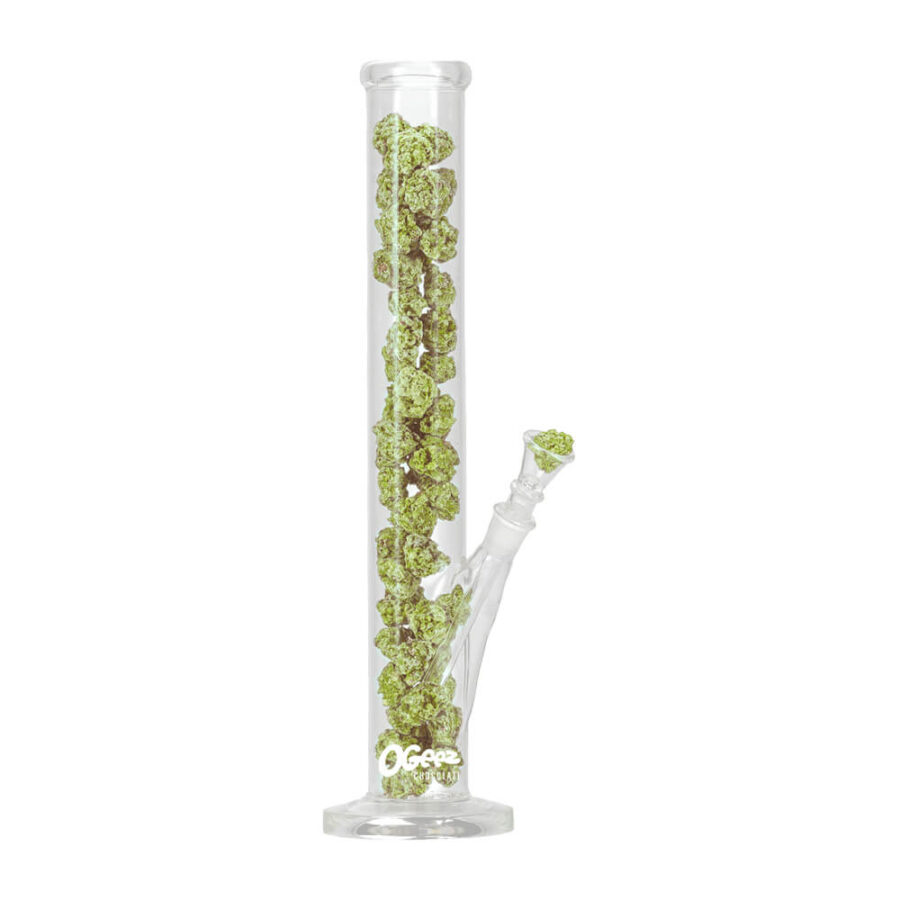 Ogeez Cristal Bong 35cm mit Cannabis-Schokolade (100g)