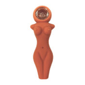 Gebräunte nackte Figur Silikon Pfeife 12cm