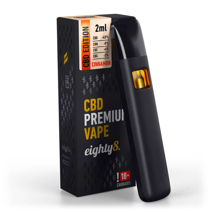 Eighty8 Cinnamon 45% CBD Einweg Vape (10stk/display)