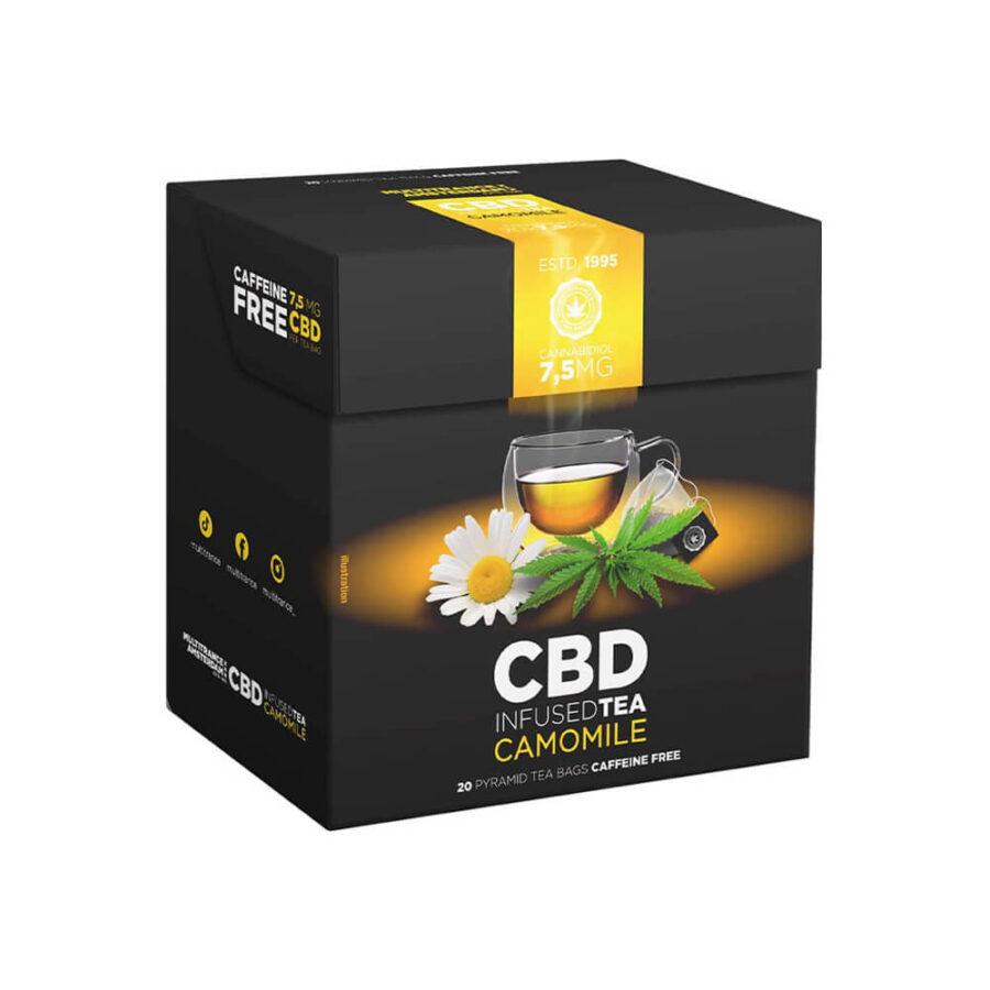 Kamillentee Pyramidentee mit Infusion von 150mg CBD (10er-Packung/Los)