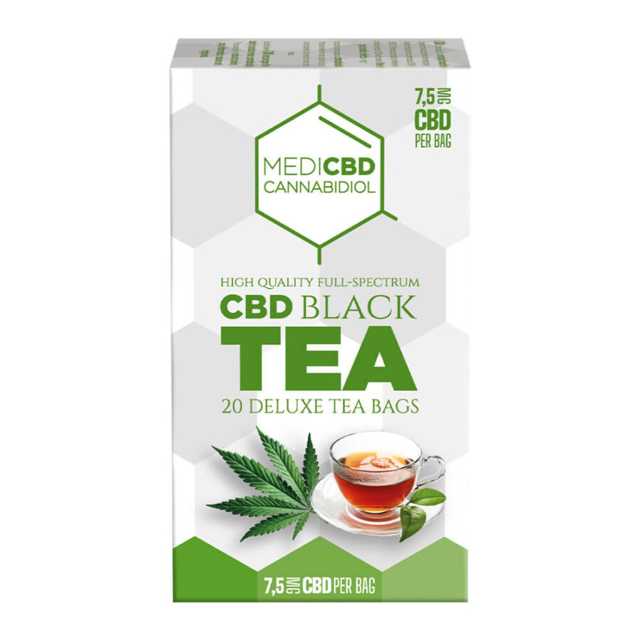 MediCBD Cannabis-Schwarztee 7,5mg CBD (10er-Pack/Packung)