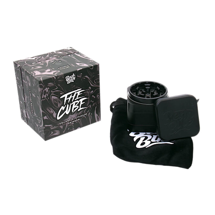 Best Buds The Cube Grinder Aluminium Schwarz 4 Teile (50mm)