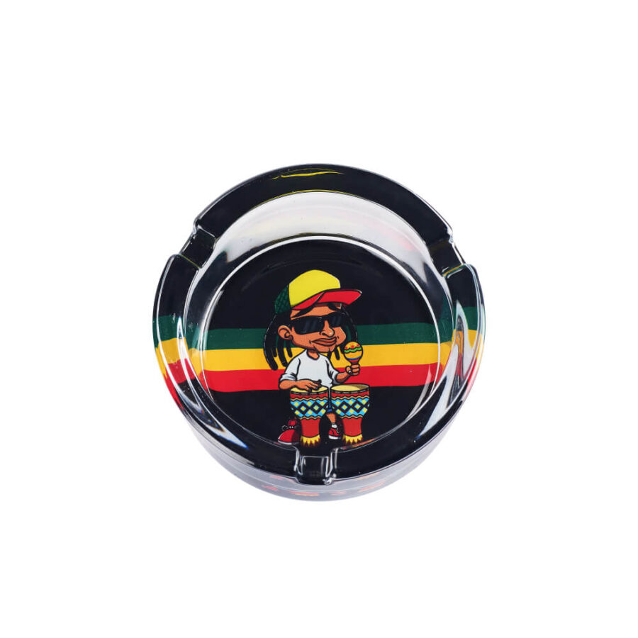 Champ High Rasta Life Glas-Aschenbecher (6stk/display)